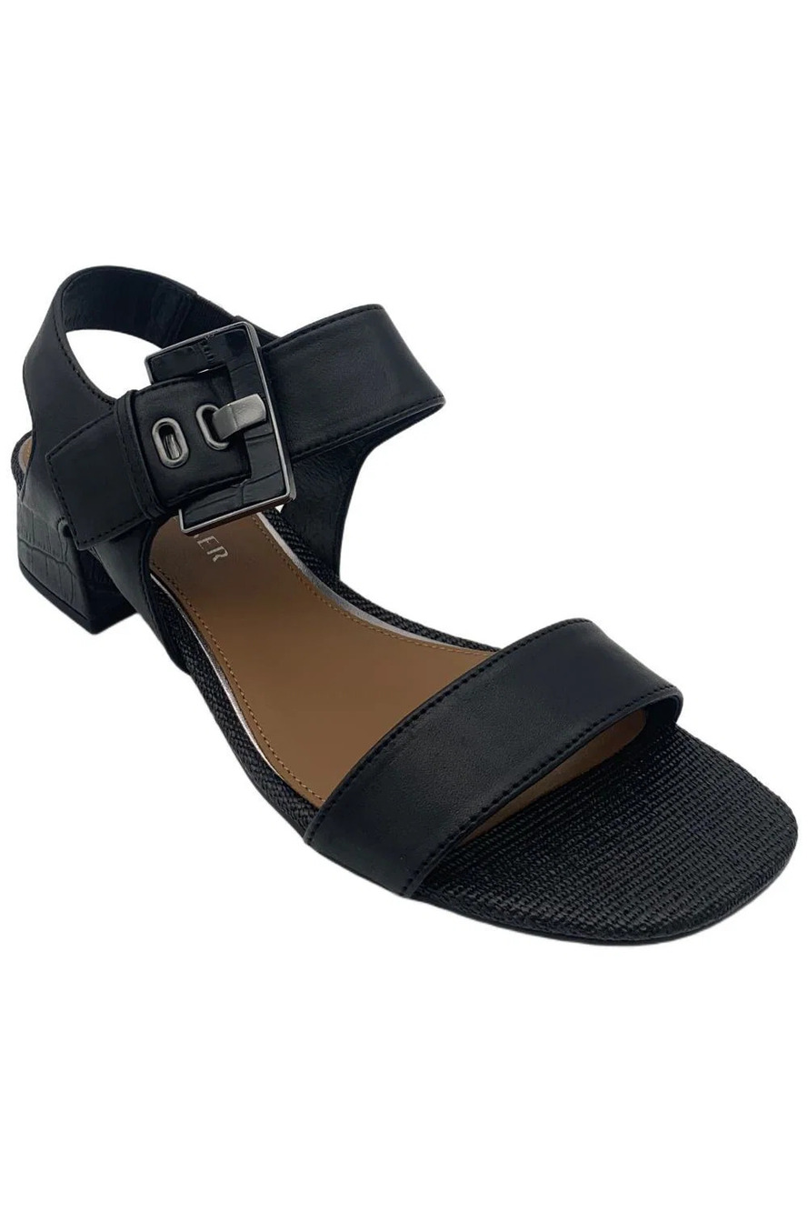 Donald Pliner Vixi Womens Patent Leather Low Heel Black - Medium